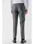 Erkek Gri Poliviskon Trend Desenli Slim Fit Classic Pantolon 4