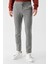 Erkek Gri Poliviskon Trend Ipli Jogger Slim Fit Spor Pantolon 1