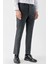 Erkek Füme Poliviskon Trend Desenli Dynamic Fit Classic Pantolon 1