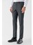 Erkek Füme Poliviskon Trend Desenli Dynamic Fit Classic Pantolon 2