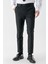 Erkek Siyah Poliviskon Basic Düz Desen Slim Fit Classic Pantolon 1