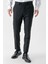 Erkek Siyah Poliviskon Basic Düz Desen Slim Fit Classic Pantolon 2