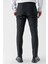 Erkek Siyah Poliviskon Basic Düz Desen Slim Fit Classic Pantolon 4