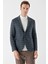 Erkek Lacivert Örme Slim Fit Torba Cep Mono Yaka Spor Ceket 4