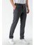 Erkek Füme Poliviskon Trend Ekoseli Slim Fit Classic Pantolon 4