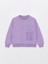 Kız Çocuk Fırfır Cepli Beli Lastikli SweatShirt 1
