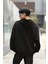 Kapşonlu Basic Sweatshirt Siyah Renk Hoodie 3