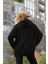 Kapşonlu Basic Sweatshirt Siyah Renk Hoodie 4