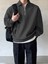Genıus Store erkek Polo Yaka Oversize Sweatshirt Yarım Fermuar Sweatshirt 1