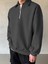 Genıus Store erkek Polo Yaka Oversize Sweatshirt Yarım Fermuar Sweatshirt 4