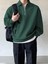 Genıus Store erkek Polo Yaka Oversize Sweatshirt Yarım Fermuar Sweatshirt 1