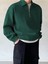 Genıus Store erkek Polo Yaka Oversize Sweatshirt Yarım Fermuar Sweatshirt 2