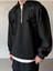 Genıus Store erkek Polo Yaka Oversize Sweatshirt Yarım Fermuar Sweatshirt 3