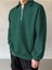 Genıus Store erkek Polo Yaka Oversize Sweatshirt Yarım Fermuar Sweatshirt 3