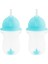 Tıklama Kilitli Uçlu Pipetli Alıştırma Bardağı 12AY+ 296 Ml, Mavi&mavi 2li Paket 1