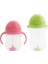 Tıklama Kilitli Uçlu Pipetli Alıştırma Bardağı 6AY+ 207 ml Pembe ve 12AY+ 296 ml Yeşil 2