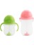 Tıklama Kilitli Uçlu Pipetli Alıştırma Bardağı 6AY+ 207 ml Yeşil ve 12AY+ 296 ml Pembe 2