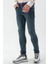 Erkek Kahve Denim Slim Fit Jean Kot Pantolon 1