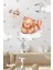 Bulutta Sevimli Ayıcık ve Yıldızlar Bulutlar Sevimli Sticker Seti Çocuk Bebek Odası Cam Duvar Sticke 2