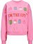 Bisiklet Yaka Rahat Kesim Pembe Kadın Sweatshirt 12250198 5