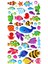 Sticker Kabartmalı Stiker Defter, Planlayıcı Etiket (LBU-010) - 17X9 cm - Sevimli Balıklar 2
