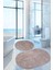 Nova Kahve Oval 60X100 + 50X60 cm 2'li Banyo Paspası Seti Kaymaz Tabanlı Yıkanabilir Klozet Takımı 1