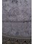 Nova Antrasit Yuvarlak 100X100 cm Ponpon Saçaklı Kaymaz Tabanlı Makinede Yıkanabilir Banyo Paspası 5