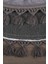 Nova Antrasit Yuvarlak 160X160 cm Ponpon Saçaklı Kaymaz Tabanlı Makinede Yıkanabilir Banyo Paspası 4
