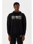 Erkek Sweatshirt Kapüşonlu Siyah M500225 2