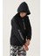 Siyah Fermuarlı Yağmurluk Erkek Çocuk Sweatshirt 2