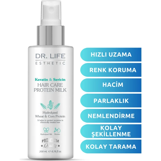 Dr. Life Saç Besleyici Ve Keratin Saç Bakım Sütü Sprey 200ml