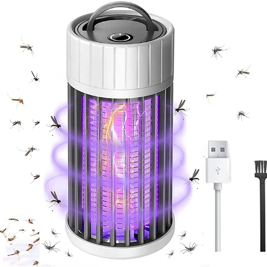 Gui Xulian Sivrisinek Lambası, USB Elektrikli Böcek Öldürücü 360°UV Sinek Zapper, Yatak Odası Otel Için Taşınabilir Böcek Işığı Kapalı ve Açık (Yurt Dışından)