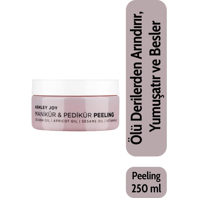 Ashley Joy Manikür Pedikür Peelingi Jojoba Kayısı Susam Yağlı Niasinamid ve E Vitaminli 150 ml