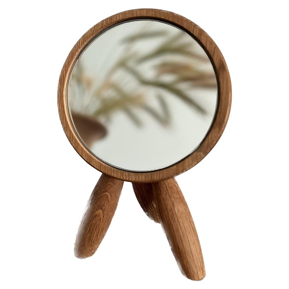 FASTWOOD Makyaj Aynası Estetik Tasarım ve Meşe Ağacı ile Masanıza Şıklık Katıyor