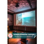Projeksiyon Perdesi, Ev Sineması, Yapıştırıcı Gerektirmeyen, Duvar Projeksiyon Perdesi