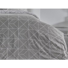 Doqu Home Ranforce Polka Nevresim Takımı Çift King Size - Gri