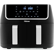 Tristar FR-6970 Çift Sepetli Yağsız Fritöz, Dokunmatik Dijital Kontrol Paneli, 9 L Kapasite 1800W