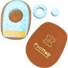 Foottab Topuk Dikeni Tabanlık, Hakiki Deri Topukluk, Ortapedik Yarım Ayakkabı Tabanı, 1 Çift