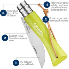 Opinel Inox Trekking 7 No Paslanmaz  Çelik Çakı (A.yeşil)