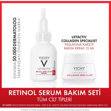 Vichy Liftactiv Derin Kırısıklık Karşıtı Retinol Serum Bakım Seti, Kolajen Bakım Kremi Li