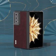 Xshine Honor Magic V2 5g Pu Deri + Sabit Pc Kapağı Litchi Doku Kıvlatıcı Anti Anti Telefon Kılıfı (Yurt Dışından)