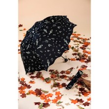 Marlux Siyah Müzik Notalı Kadın Şemsiye