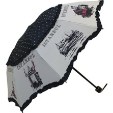 Marlux Kadın Siyah Beyaz Şemsiye