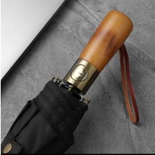 10 Telli Ahşap Sap Premium Otmatik Şemsiye