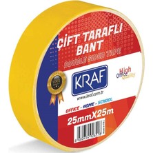 Kraf Çift Taraflı Bant 25 mm x 25M 2525G