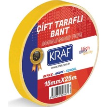 Kraf Çift Taraflı Bant 15 mm x 25M 2515G