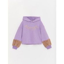 Little Star Kız Çocuk Kolu Kürklü Kapüşonlu Bel Boy Amore SweatShirt