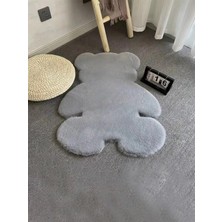 Antrasit Ayıcık Şekilli Peluş Halı
