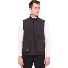 Uniprom Çok Cepli Avcı Kampçı Outdoor Yelek Rio Model Gri Erkek