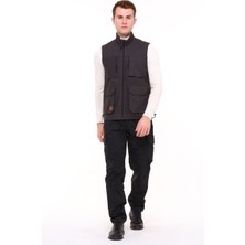 Uniprom Çok Cepli Avcı Kampçı Outdoor Yelek Rio Model Gri Erkek